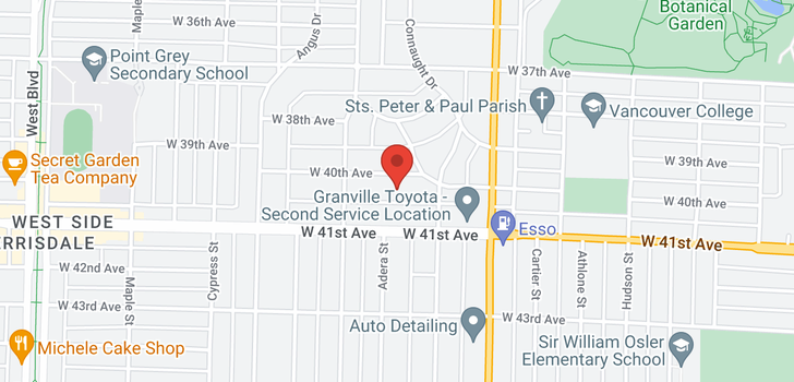 map of 1650 W 40TH AVENUE